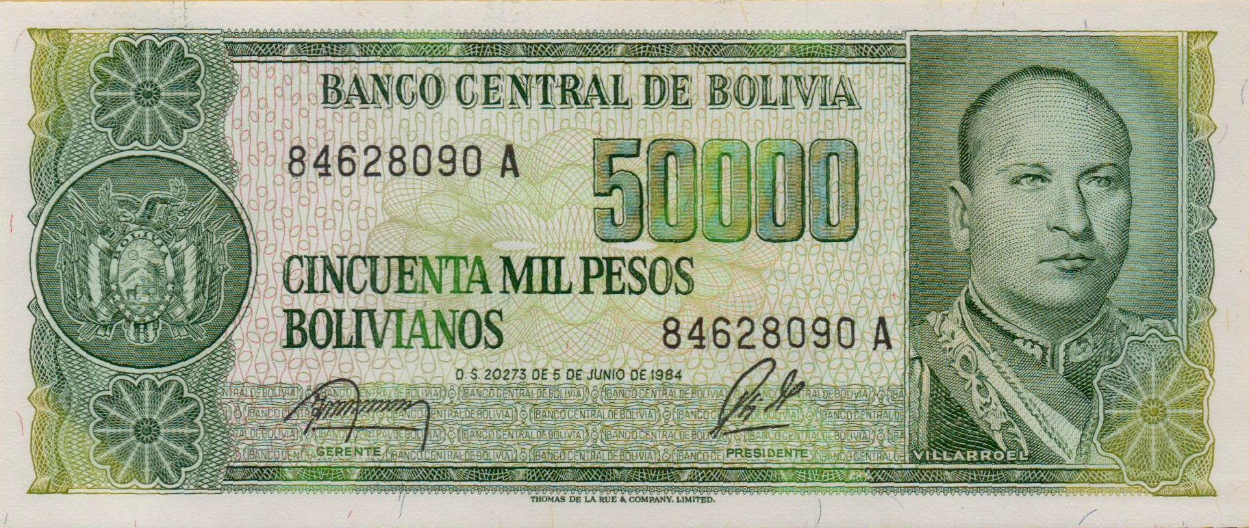 Bolivia 50000 1981 UNC P-170/A2